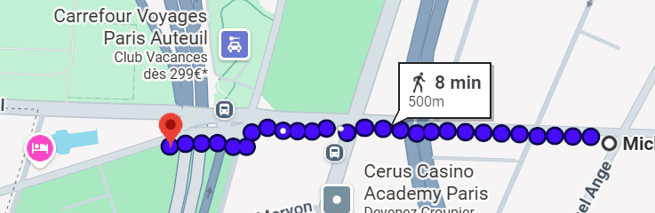 Trajet métro au Stade Jean Bouin Trajet métro au Stade Jean Bouin